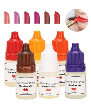 Buy Edible Lipstick Liquid Pigment Set - DIY Fragrant Lip Gloss Makeup Tool | 5ml x 6PCS - Perfect for Lip Balm & Gloss - Buy Online on GoSupps.com