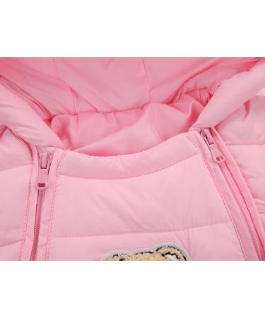 Happy Cherry Baby Toddler Hooded Romper Footie Pajamas - Bear Pink, 6-12 Months - Buy Online on GoSupps.com