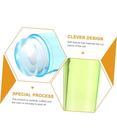 Ipetboom 3 Sets Nail Stamp Set Manicure Kit Accessories for Girls Jelly Silicone Nail Stamper French Nail Tool Nail Kits Manicure Tools Seal Stamp Platen Cosmetic Silica Gel - Buy Online on GoSupps.com