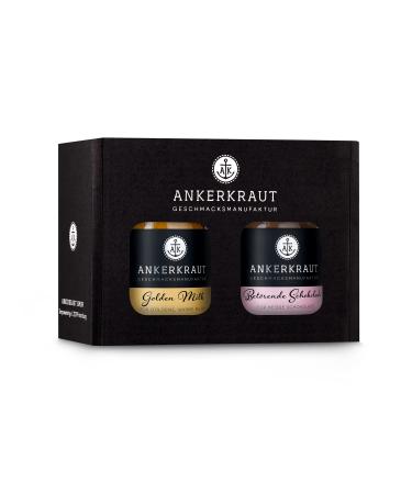 Ankerkraut Box Warm-Up with Golden Milk and Bewitching Chocolate in a cork glass