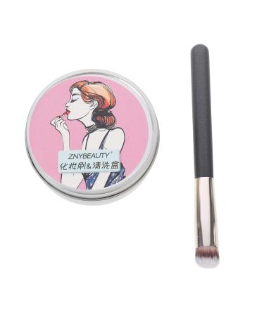 DRESSOOS makeup brush makeup foundation brush brush round head detergent cleaning pad marks Makeup Brush Cleaner Sponge Brush Sponge Mat Toolkit Removes Shadow Color Sponge