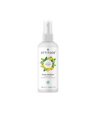 ATTITUDE Hand Sanitizer Spray Perfect Travel Size Format Kills Bacteria and Germs Vegan & Cruelty-Free Lemon Leaves 3.5 Fl Oz (Pack of 1) (21392)