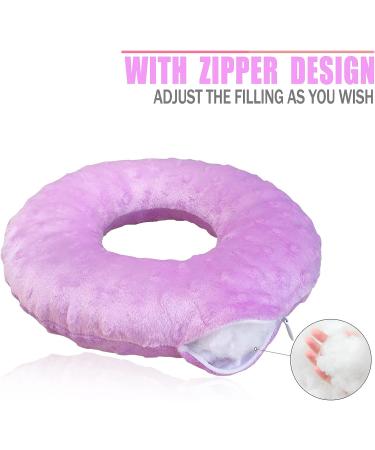 Ear Hole Piercing Pillow for Pain Relief - CNH Pressure Sore Protector with Lavender Minky Dot Fabric - Ideal for Side Sleepers, Tinnitus Support - Buy Online on GoSupps.com