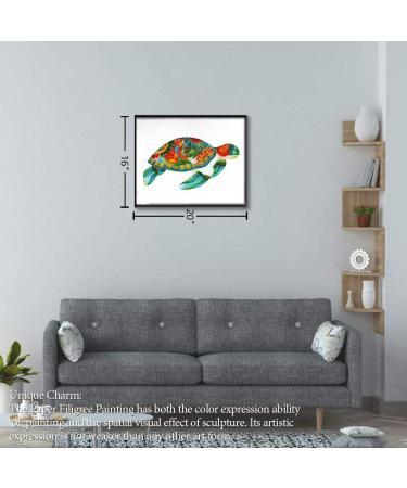 Uniquilling Paper Quilling Kit for Adults - Green Turtle 16x20 inch Handmade DIY Craft Kit - Beginner Quilling Tools for Home Decor and Gifts - Buy Online on GoSupps.com