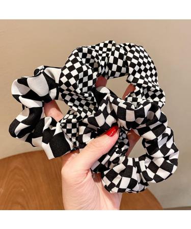 Buffalo Plaid Scrunchies - Checkered Elastic Hair Ties for Women and Girls - Buy Online on GoSupps.com