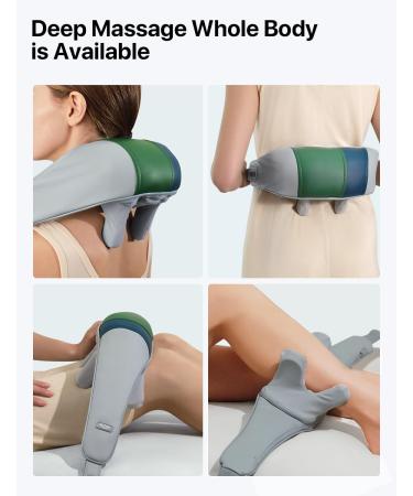 AllJOy Wireless Neck Massage Device with Warmth - 4D Shiatsu Massager for Neck Back Shoulder & Leg Pain Relief - Perfect Gift for Men & Women - Buy Online on GoSupps.com