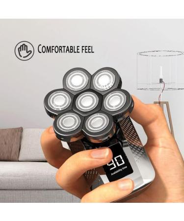 Buy Electric Razor for Men - LCD 7 Blade Rechargeable Shaver & Hair Trimmer | Fast International Shipping - Buy Online on GoSupps.com