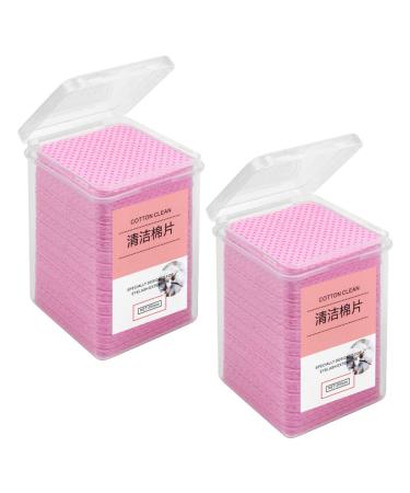 FRCOLOR 800 Pcs Glue Wipes - Glue Remover Cleaning Pads Non-Woven Fabric for Nail Polish & Eyelash - 4.8x4.8cm Pink - International Shipping Available - Buy Online on GoSupps.com