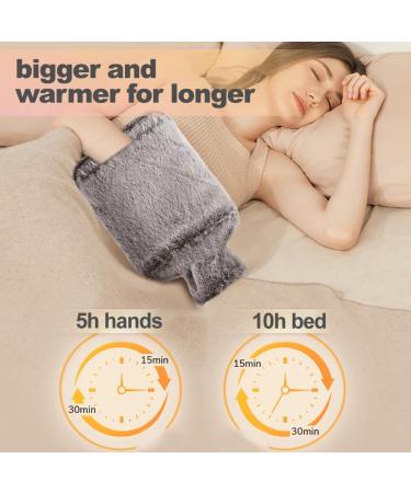 Buy Large 3L Plush Hot Water Bottle with Fluffy Cover | XXL Cozy Heat Bottle & Hand Warmer | Ideal for Men & Women - Buy Online on GoSupps.com