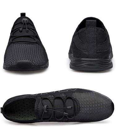 vibdiv Men's Water Shoes - Quick Drying Outdoor Aqua Shoes 11.5 All Black - Buy Online on GoSupps.com