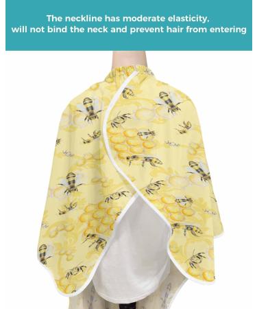 Yellow Bee Barber Cape - Stylish Hair Cutting Cape for All Ages | 55x63 Inch Adjustable Hairdressing Accessory - Buy Online on GoSupps.com