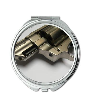 YENDOSTEEN Mirror Travel Mirror a pistol to my temple lyrics Round Mirror pistol pocket mirror portable mirror