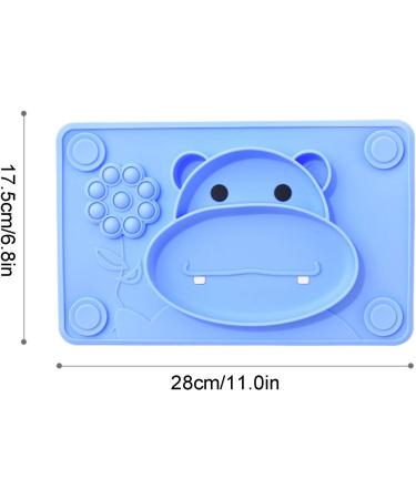 Greenwater Silicone Suction Plate for Babies | BPA-Free Non-Slip Design | Safe & Durable Children's Plates - Blue - Buy Online on GoSupps.com