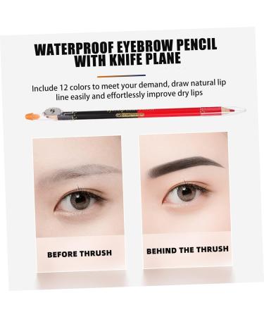 Mikinona 12pcs Lip Liner Eyeliner Makeup Lipliner Eyebrow Pencil Makeup Accessory Lipliner Pencil Wooden - Buy Online on GoSupps.com
