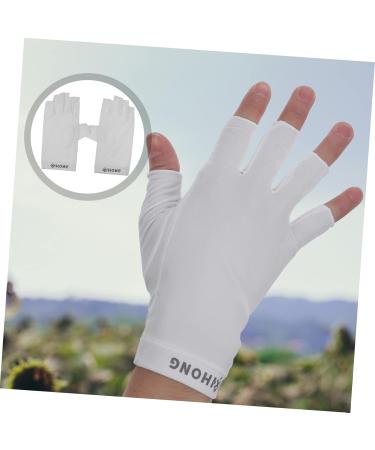 FRCOLOR 5 Pairs Uv Gloves Uv Nail Gloves Uv Protection Gloves Women Uv Finger Protection Nails Half Finger Gloves Manicure Gloves Lamp Anti-uv Fabric White Women's - Buy Online on GoSupps.com