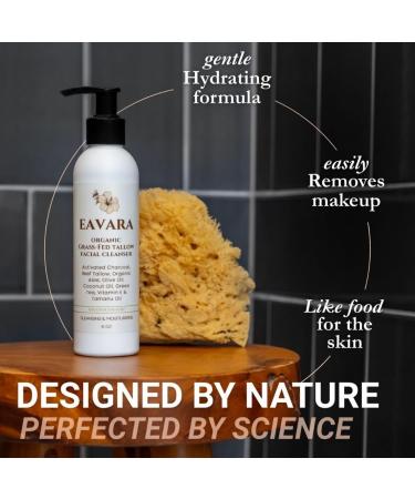 Eavara Beef Tallow Face Wash & Night Cream Set Natural Evening Skincare Duo with Grass-Fed Tallow Retinol Hyaluronic Acid Shea Butter and Aloe Vera Gentle Face Wash and Overnight Moisturizer - Buy Online on GoSupps.com