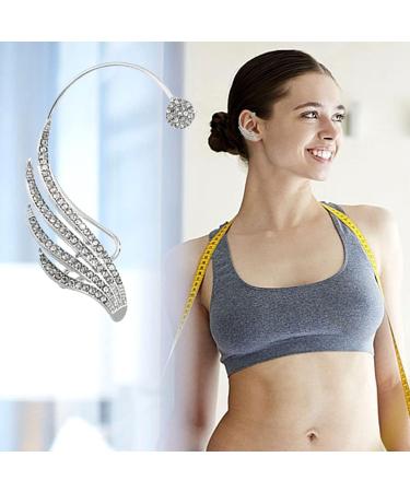 Visiblurry Acupressure Earrings - Scratch-Resistant Slimming Ear Cuff Clip for Men & Women | Non-Pierced Angular Wing Design - Buy Online on GoSupps.com