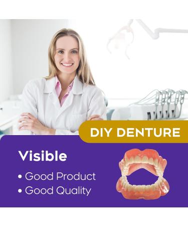 Full Set Fake Teeth Denture Kit - Top & Bottom | Moldable At-Home DIY Temporary Missing Teeth Replacement, Natural Smile Kit-JJ113 Red - Buy Online on GoSupps.com