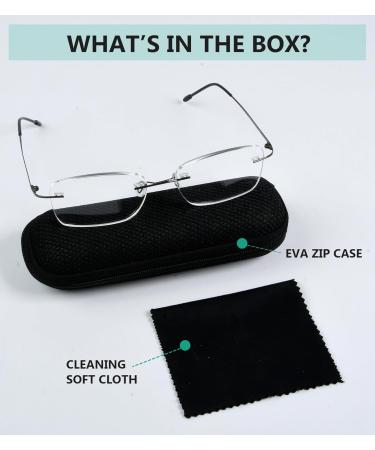 Eyekepper Frameless Reading Glasses for Women - Lightweight Rimless +2.00 - Stylish & Comfortable International Shipping Available - Buy Online on GoSupps.com