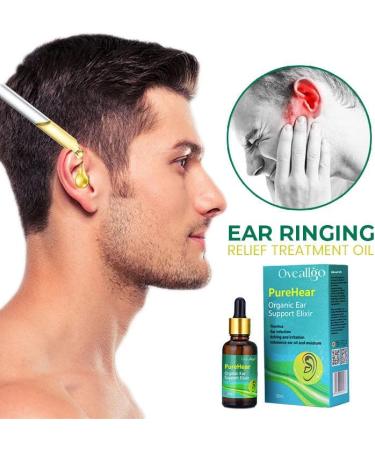 Organic Ear Support Elixir - PureHear Natural Ear Oil for Ringing Ears & Pain Relief (1pcs) - Buy Online on GoSupps.com