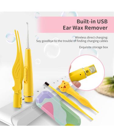 Rechargeable Ear Wax Removal Kit | 4-in-1 Tools with LED Light | Gentle & Effective Cleaning | Suitable for Kids & Adults - Buy Online on GoSupps.com