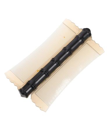 Peigne Antipelliculaire Double Face Plastique Bambou Dents Fines et Larges pour Gar on et Filles et Animaux de Compagnie Nettoyage Cuir Chevelu et Toilettage Noir et Gris Multi