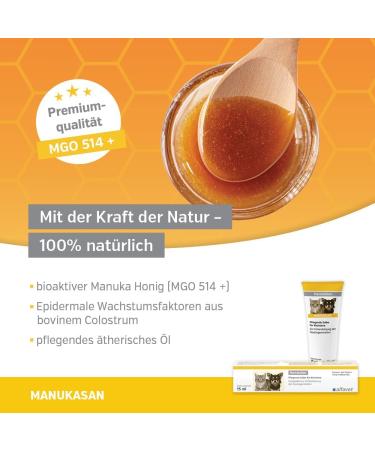 Alfavet ManukaSan Natural Honey Ointment for Dogs Cats and Small Animals 75 ml - Buy Online on GoSupps.com