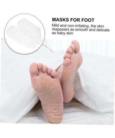 POPETPOP 10 Pairs Footsticker Foot Mask Sandwich Container Delicate Foot Masks Feet Exfoliating Masks Feet Nourishing Feet Calluses Remover Cracked Abs Sock Natural White - Buy Online on GoSupps.com