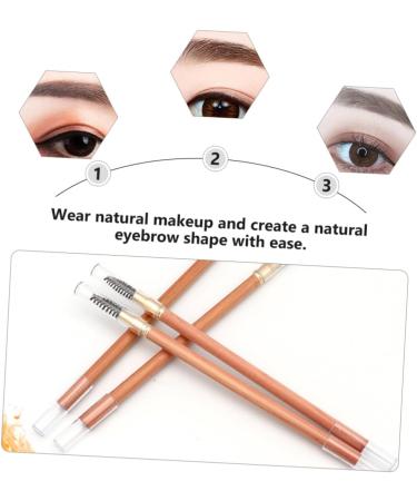 PLAFOPE 2pcs Double Ended Eyebrow Pencil with Brush Makeup Eyebrow Tool Women Makeup Pencils Eyeliner Wood - Buy Online on GoSupps.com