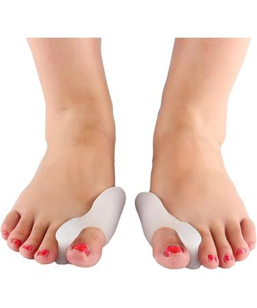 Bcurb Big Toe Gel Protector Straightener for Bunions Treatment - Bunion Corrector & Separator - Hammer Toe & Yoga Care - Instant Relief - White (1 Pair) - Buy Online on GoSupps.com