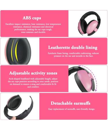 Lufeis Baby Hearing Protection Headphones | Noise Protection for Babies 3 Months to 2 Years | Pink Ear Protectors & Headphones for Children - Buy Online on GoSupps.com