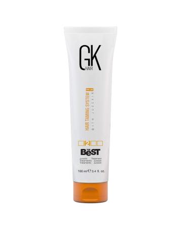 GK HAIR Global Keratin The Best (3.4 Fl Oz/100ml) Smoothing Keratin Hair Treatment - Professional Brazilian Complex Blowout Straightening For Silky Smooth & Frizz Free Hair - Formaldehyde Free
