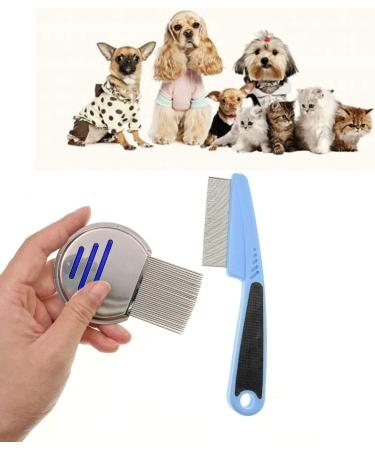 JZK 2x Metal Flea & Lice Combs for Dogs & Cats - Effective Grooming Tool to Remove Dandruff & Flea Stains - International Shipping Available - Buy Online on GoSupps.com