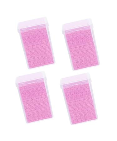 Mikinona 4boxes Eyelash Glue Cleaning Lash Extension Glue Wipes Eyelash Glue Remover Glue Remover Pad Professional Glue Wipes Cleaning Wipe Pad Non-woven Fabric Wipes Glue Cleansing Pad