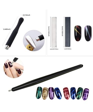 DANNEASY 14pcs Cat Eye Nail Magnet Gel Polish Set | Magnetic Wand & Double-Head Nail Art Tools for Stunning Nail Designs - Buy Online on GoSupps.com