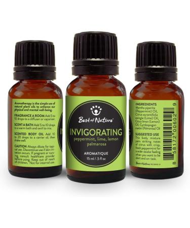 Best of Nature Essential Oil Blend 100% Pure for Diffuser Aromatherapy & Relaxation (Invigorating) - Buy Online on GoSupps.com