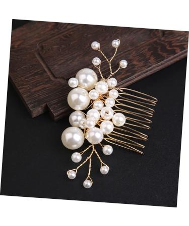 Healeved Pearl Comb Wedding Bridal Headpiece Wedding Hair Accessories for Brides Pearl Hair Accessories Bridal Hair Comb Bride Hair Accessories Bride Headpieces for Wedding Gold Hair Alloy - Buy Online on GoSupps.com