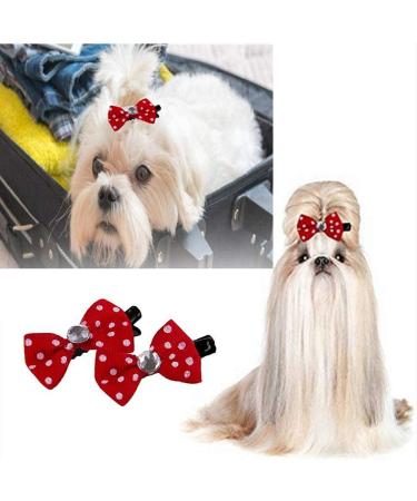 NA NA 20Pcs Dog Hair Bows Hair Clips Bow Pattern Hair Clips Set Pet Dog Cat Hairpin Pet Grooming Products Puppy Grooming Hair Accessories for Puppies Cats and Other Small Pets (Random Color) - Buy Online on GoSupps.com