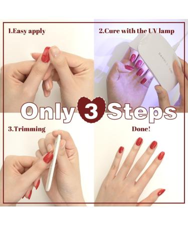 DANNI & TONI 28 Stickers Semi Cured Gel Nail Polish Strips Gel Nail Stickers Solid Colour (Picturesque) Salon-Quality Gel Nail Polish Strips Manicure Stickers Set - Buy Online on GoSupps.com