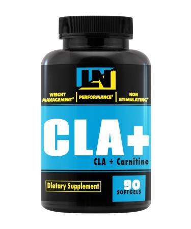 CLA+Carnitine High Potency, Non Stimulant Weight Loss Supplement, Conjugated Linoleic Acid, L-Carnitine Metabolic Enhancer, Caffeine Free Fat Burner, Improve Fitness Activity 90 Softgels