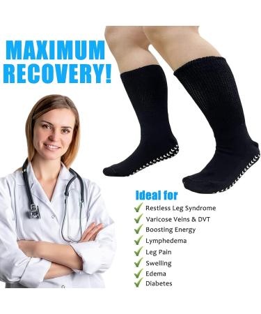 GBH-MED Oversized Bariatric Socks for Lymphedema & Diabetic Swollen Feet - 2 Pairs - Buy Online on GoSupps.com