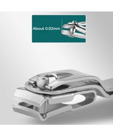 360 Degree Rotating Nail Clippers Splash Proof Nail Clippers Multifunctional Large Opening Stainless Steel Nail Clippers for Household use/955 Silvery - Buy Online on GoSupps.com