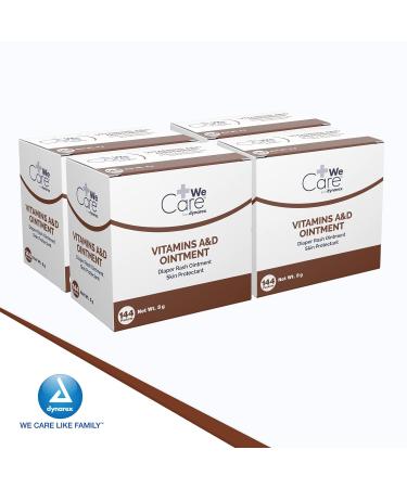 Dynarex Vitamins A & D Ointment: Skin Protectant for Diaper Rash - 4 Boxes (144 Packs Each) - Buy Online on GoSupps.com