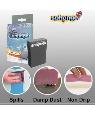 SPH2ONGE Super Absorbent Grey Block Sponge - Fast Drying & Ultra Absorbent - Buy Online on GoSupps.com