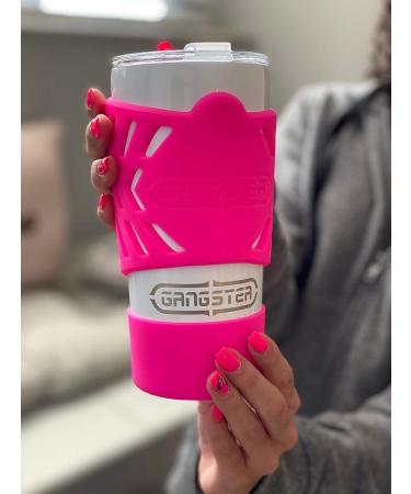 Gangster Armor Grip for 20 oz Tumblers - Silicone Handle Sleeve for Yeti, RTIC, Corkcicle Tumblers - Pink Boot Tumbler Bottom Rubber - Buy Online on GoSupps.com