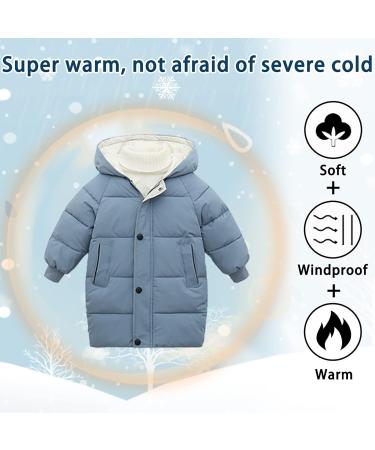 Milkiwai Kids Down Padded Coat - Boys & Girls Winter Jacket, Blue (Size 3-8) - Buy Online on GoSupps.com