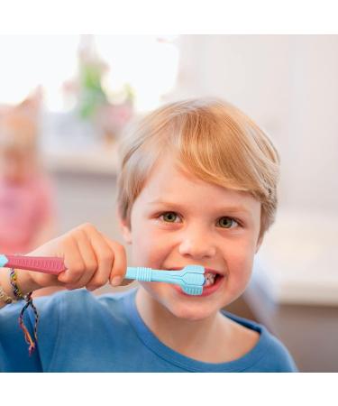 2Pcs 3 Sided Autism Toothbrush - Large Angle Soft Bristles for Complete Teeth and Gum Care - Buy Online on GoSupps.com