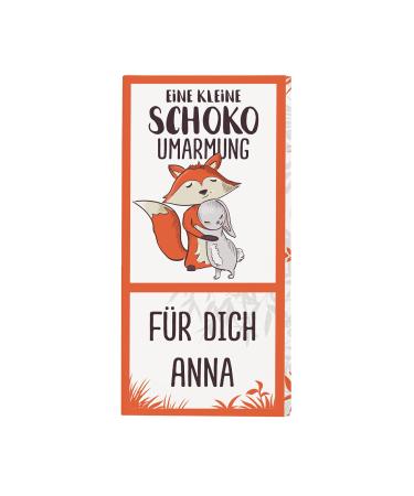 Herz & Heim Personalized Chocolate A little chocolate hug 100g with desired text