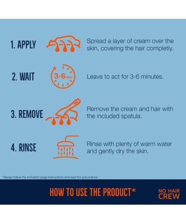 NO Hair Crew Intimate Hair Removal Cream for Men - Extra Gentle Depilatory Cream 100ml - Buy Online on GoSupps.com