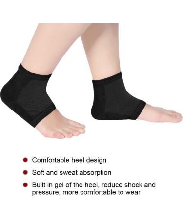 Foot Care Heel Cushion - Gel Protection Socks for Heel Spur & Plantar Fasciitis | Heel Gel Pillows for Men & Women (Black) - Buy Online on GoSupps.com